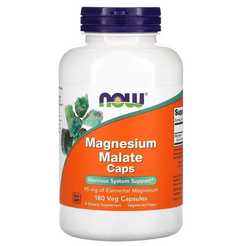   NOW Magnesium Malate Caps 180 veg capsules ( )   -     -,    