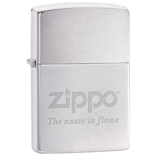      ZIPPO 200 Name in flame   Brushed Chrome   -     -,    