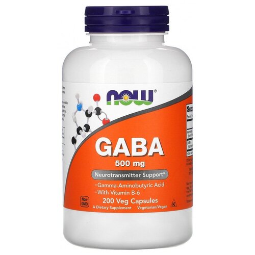   NOW GABA with Vitamin B-6 (   6) 500 mg 200 caps   -     -,    