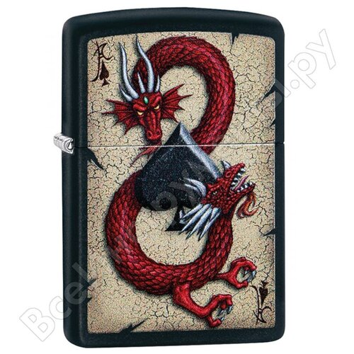      ZIPPO Classic 29840 Dragon Ace Design   Black Matte        -     -,    