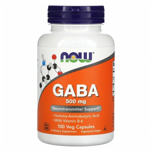   NOW Foods, GABA,    B6, 500 , 100     -     -,    