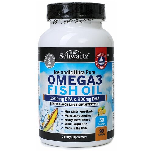   BioSchwartz Omega 3 Fish Oil 1200 mg EPA & 900 mg DHA 90    -     -,    