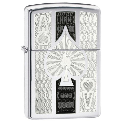      ZIPPO 24196 Ace   High Polish Chrome -    -     -,    