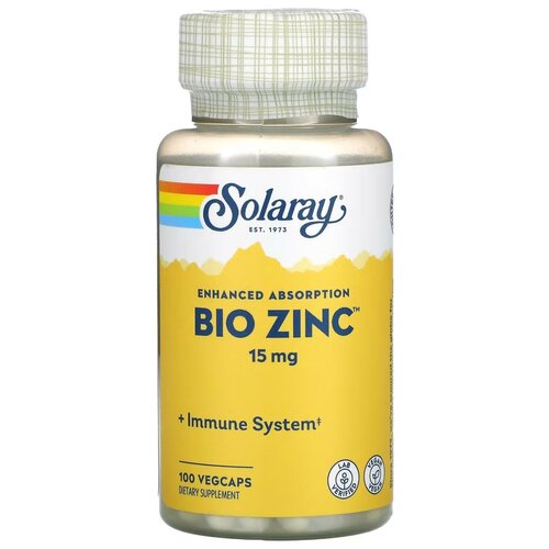   Solaray, Bio Zinc, 15 , 100     -     -,    