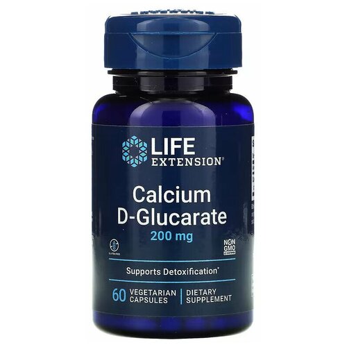   Life Extension Calcium D-Glucarate 200 mg - D-  60     -     -,    