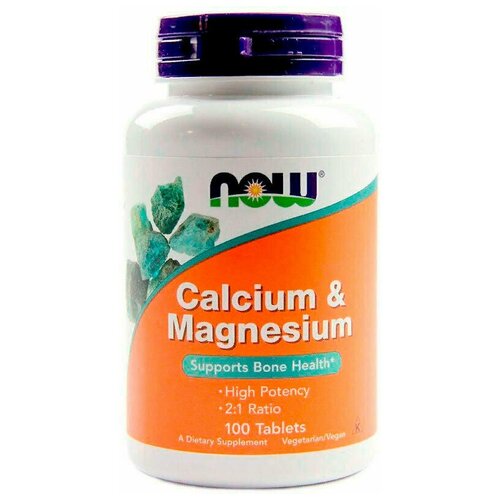   NOW Calcium and Magnesium 500/250  100  /    500/250  100    -     -,    