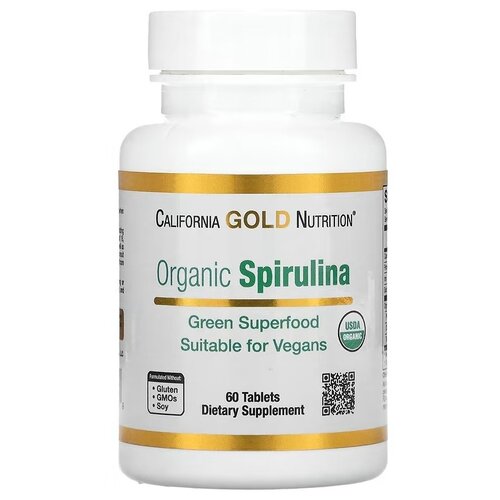   California Gold Nutrition Organic Spirulina ., 500 , 50 , 60 .   -     -,    