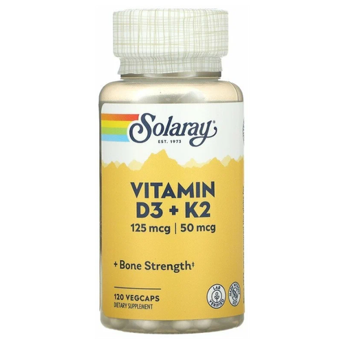    Solaray Vitamin D3 + K2, 130 , 120 .   -     -,    