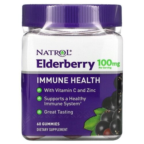   Natrol Elderberry 100 mg 60 gummies/  100 , 60    -     -,    