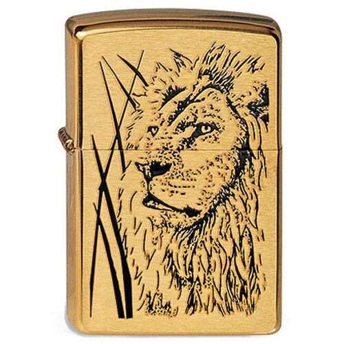      ZIPPO 204B Proud Lion   Brushed Brass -     -     -,    