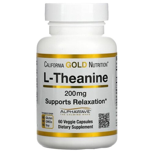   California Gold Nutrition L-Theanine AlphaWave . ., 200 , 50 , 60 .   -     -,    