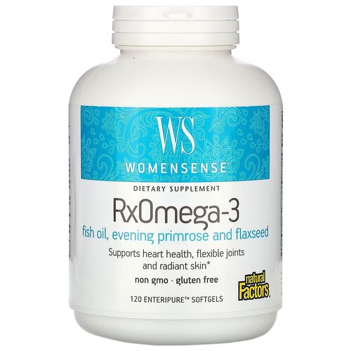   Natural Factors, WomenSense, RxOmega-3, 120   Enteripure   -     -,    