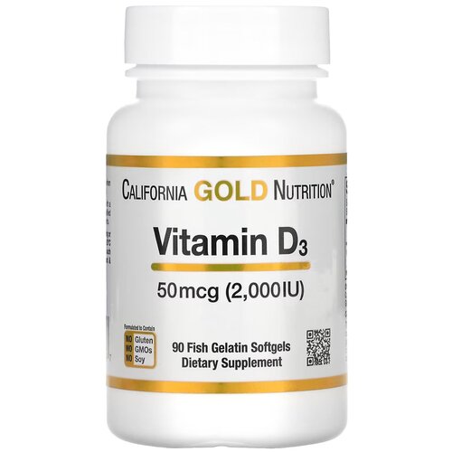    3 (Vitamin D3 California Gold Nutrition), 50  (2000 ), 90    -     -,    