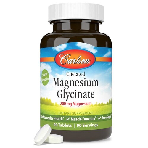   Carlson Chelated Magnesium Glycinate 200  90    -     -,    