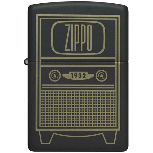      ZIPPO Classic 48619 Vintage TV Design   Black Matte -   ZIPPO   -     -,    