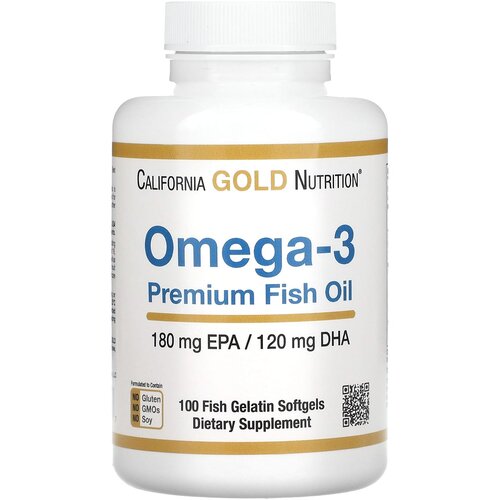   California Gold Nutrition Omega-3 Premium Fish Oil ., 180 , 100 .   -     -,    